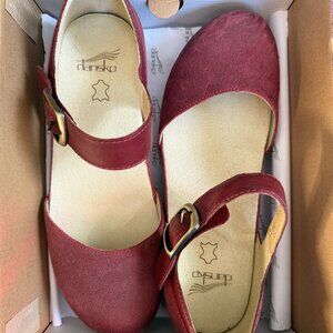 Dansko burnished suede mary janes 38